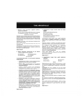 Dusdatamax Mikrobiyoloji Soruları ( 5.Baskı )