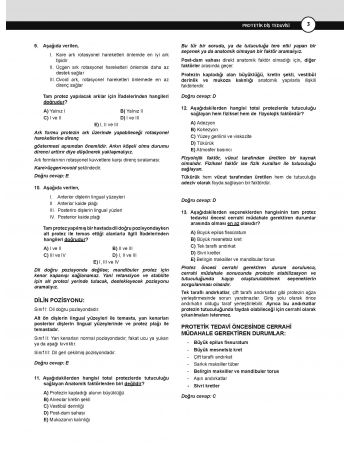 Dusdatamax Protetik Diş Soruları ( 5.Baskı )