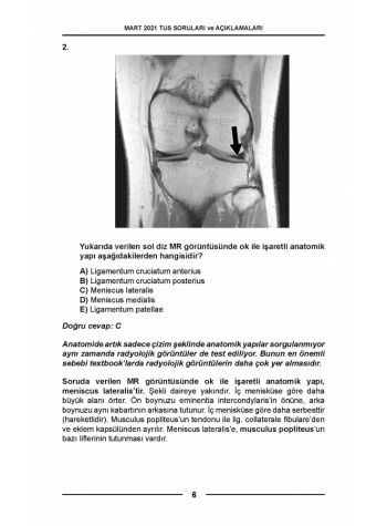 MART 2021 ÖSYM'nin Orjinal TUS SORULARI