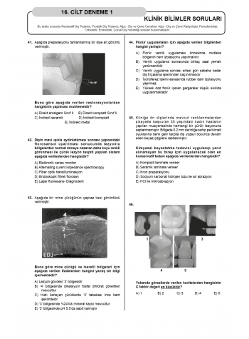 Denttest Deneme Sınavları / 16.Cilt