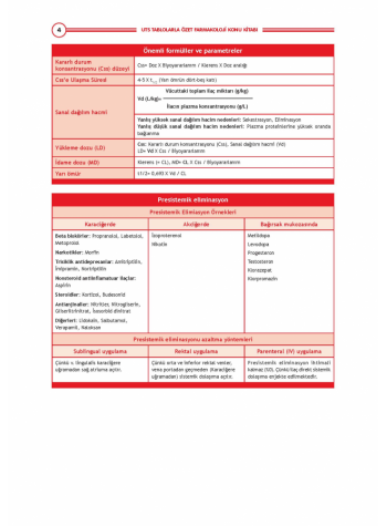 UTS TABLOLARLA ÖZET - FARMAKOLOJİ ( 1. BASKI )