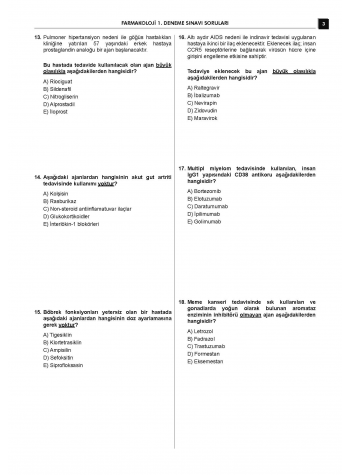 24 Açıklamalı Deneme Serisi - Farmakoloji