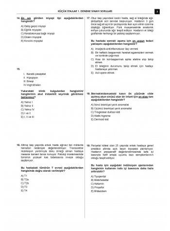 24 Açıklamalı Deneme Serisi - Küçük Stajlar