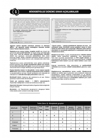 24 Açıklamalı Deneme Serisi - Mikrobiyoloji