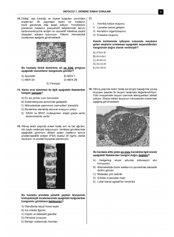 24 Açıklamalı Deneme Serisi - Patoloji