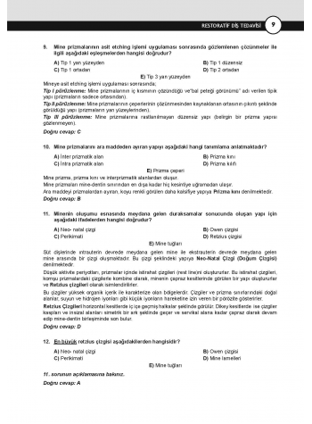 DUS Miadent Soruları ( 7.Baskı ) Restoratif Diş