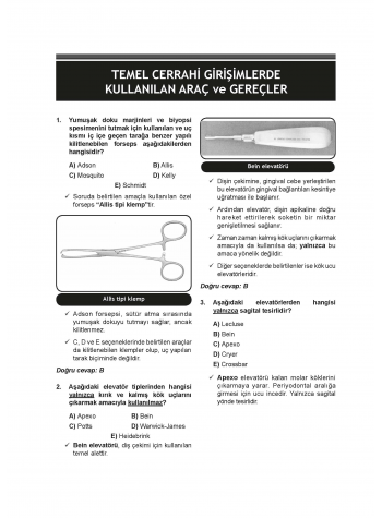 DUS Miadent Soruları ( 8.Baskı ) Ağız Cerrahisi