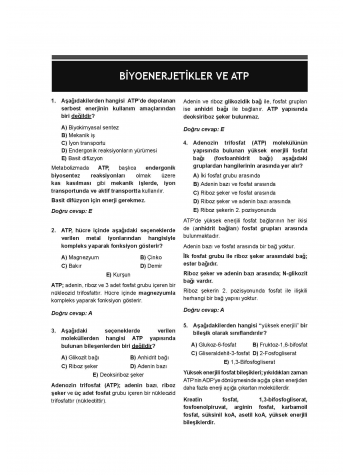 DUS Miadent Soruları ( 8.Baskı ) Biyokimya