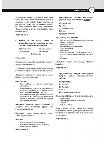 DUS Miadent Soruları ( 8.Baskı ) Peridontoloji