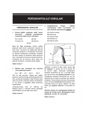 DUS Miadent Soruları ( 8.Baskı ) Peridontoloji