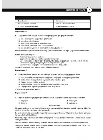 DUS Miadent Soruları ( 8.Baskı ) Restoratif Diş