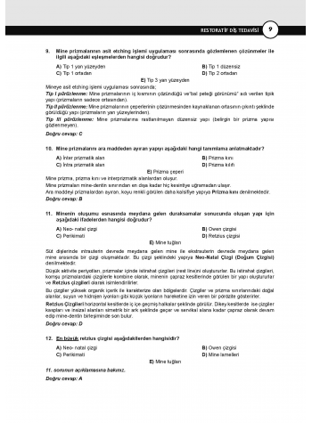 DUS Miadent Soruları ( 8.Baskı ) Restoratif Diş