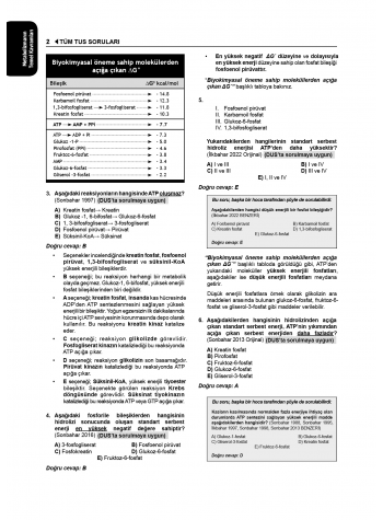 Tüm Tus Soruları ( 34.Baskı ) Biyokimya